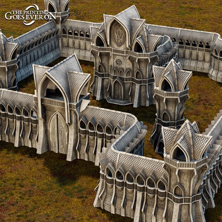 3D Printable Modular Elven Fortifications - Supportless